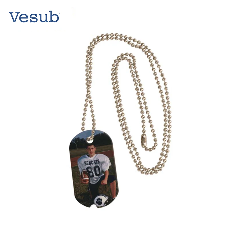 Dog Tag Blank Metal Quality Oriented Coated Customized Design Sublimation Printing Necklace Pet Necklace