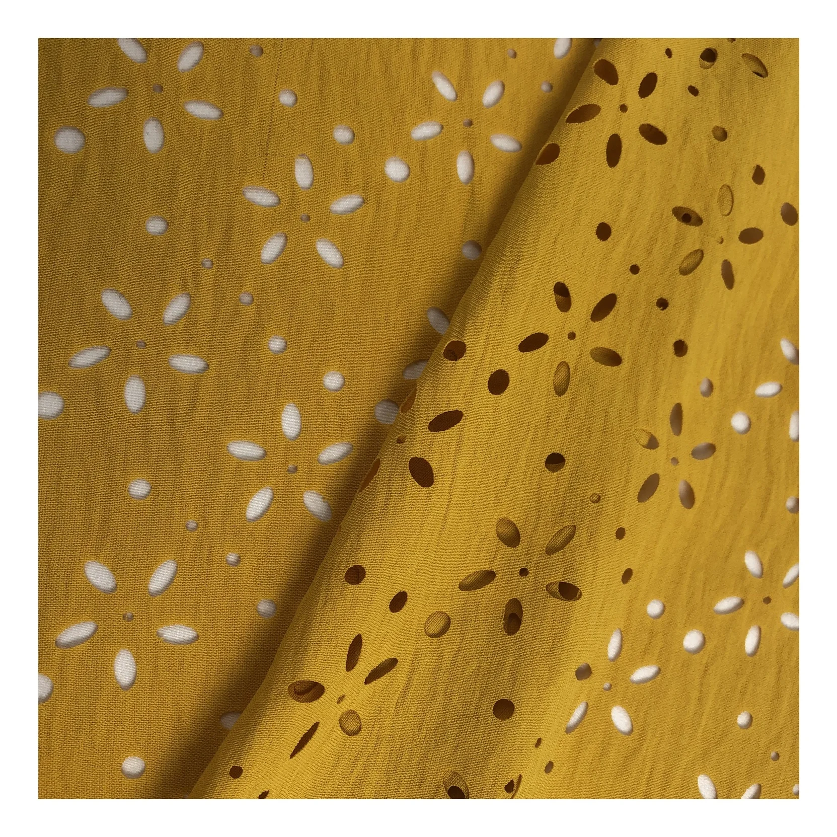 2021 hot sale soft Plain dye cut 100% CEY polyester linen look fabric woven fabric for fashion flower dress