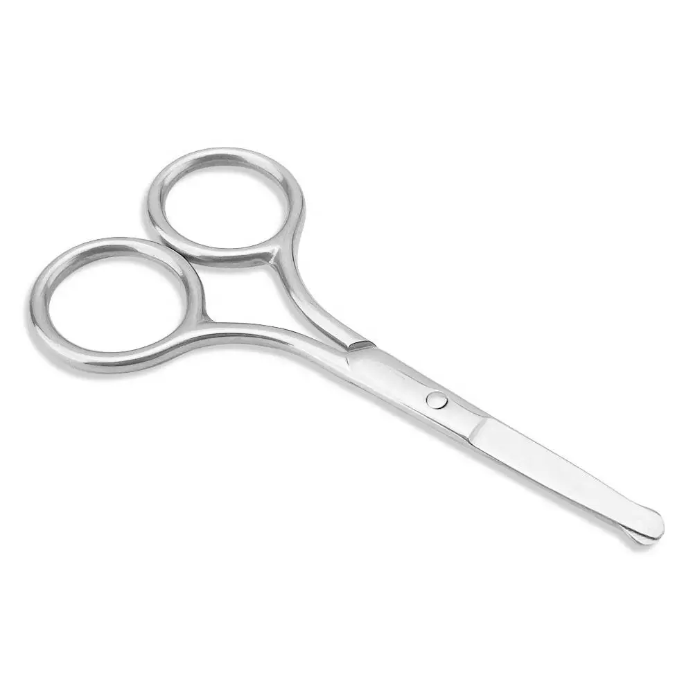 Professional Beauty Grooming Scissors Stainless Steel Straight Blade with Sharp Tip Hair Eyelashes Nose Eyebrow Ear Hair Cutting
