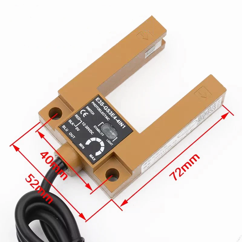 elevator leveling sensor E3S-GS3E4-4IN1 groove U-type photoelectric switch