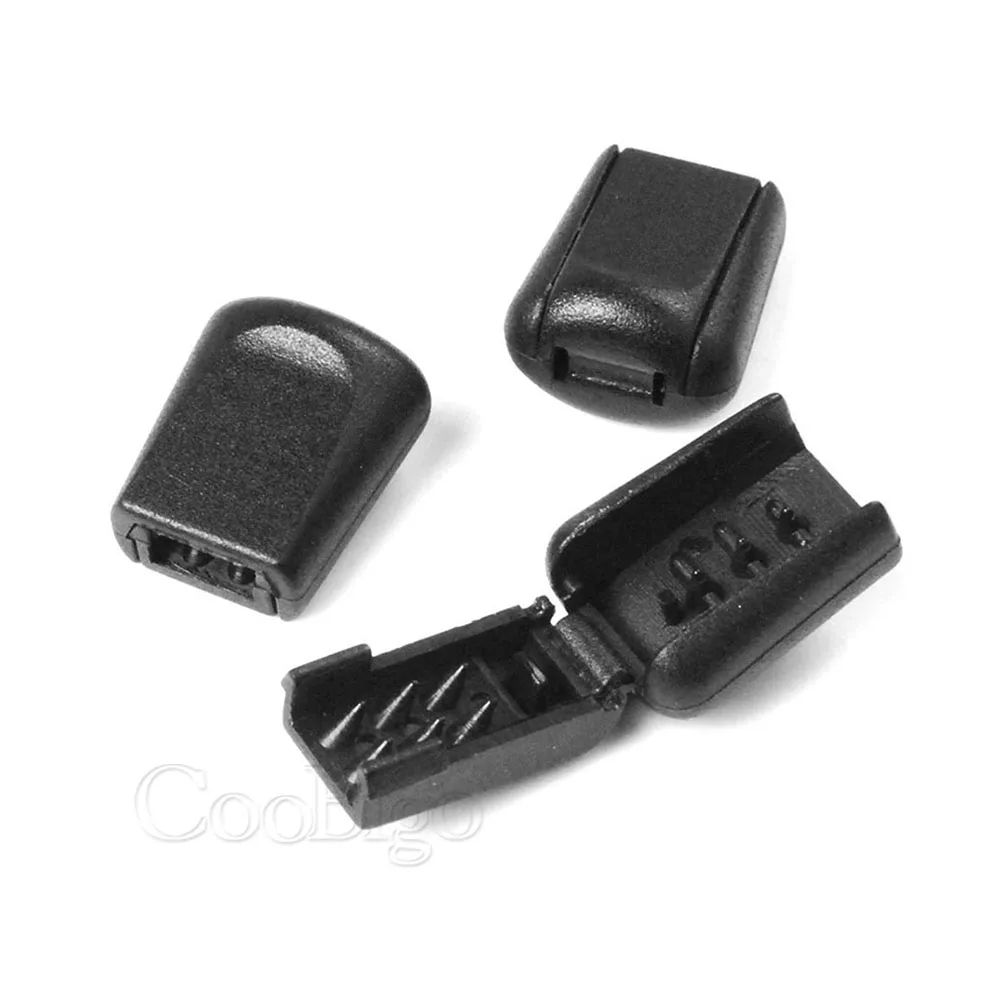 100pcs Cord Lock Ends Rope Buckle Zipper Pull Stopper Zip Clip for Paracord Backpack Sportswear Shoelace Lanyard DIY Accessories