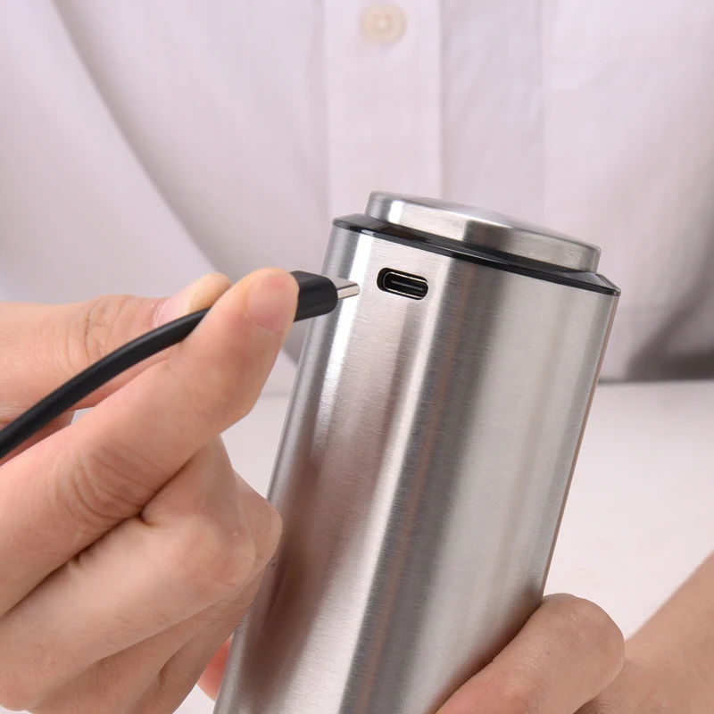 Rechargeable stainless steel salt and pepper grinder salt and pepper electric grinder pepper and salt grinder
