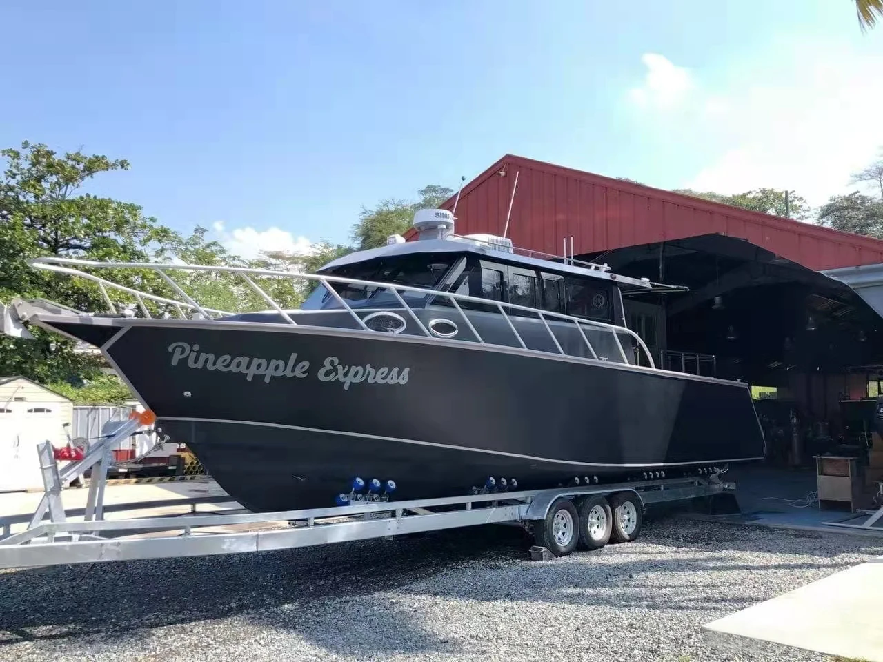 Poseidon Luxury 36ft 11m Aluminum Center Cabin Fishing Speed Boat Sport Yacht Cabin Cruiser With Motor