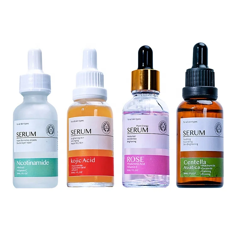 30ml Whitening Brightening remove spots moisturizingkojic acid remove wrinkles Rose Nicotinamide Retinol VC Calming facial serum
