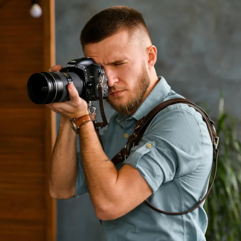 PU Leather Camera Belt Strap Shoulder Camera Strap Rope Single Camera Harness