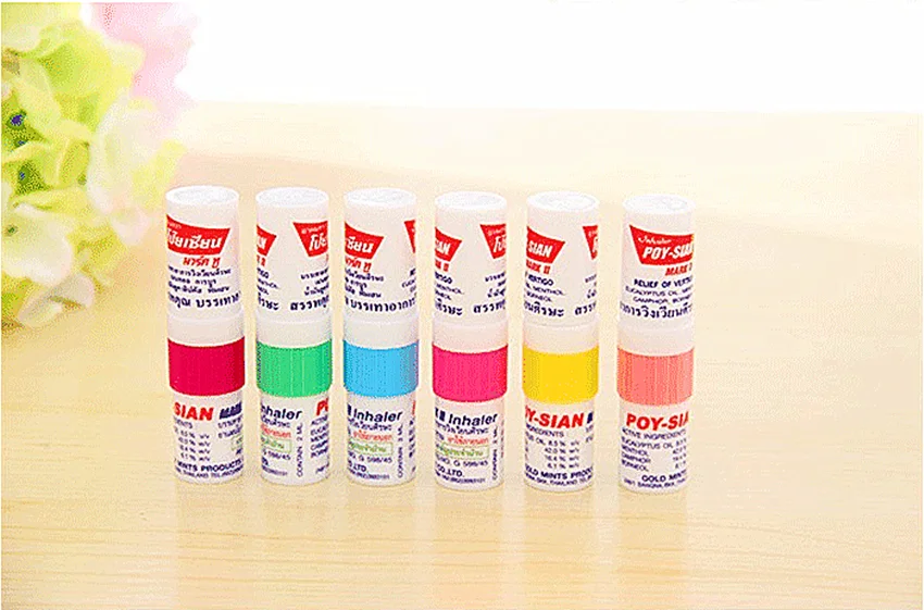 Thailand Nasal Inhaler Poy sian Mark Herbal Nasal Inhaler essential oil inhaler stick