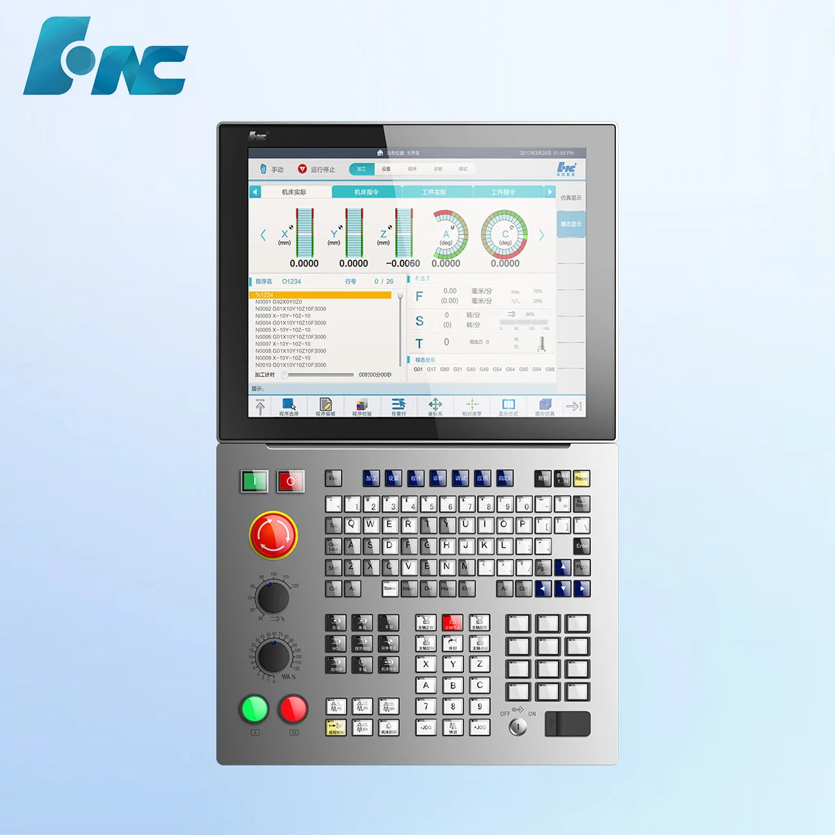HuazhongCNC HNC-848 high-grade full-featured CNC Controller Panel for 5 axis heavy-duty cnc machine