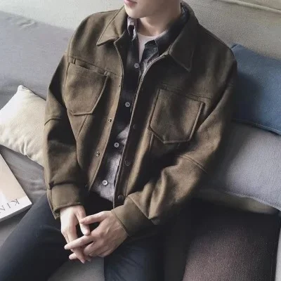 Winter 100% Polyester Wholesale Plain Suede Bomber Jacket