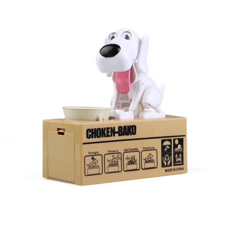  Eat money dog piggy bank Cute Stealing Coin Puppy Money Box Bank Piggy Dog Eating Saving