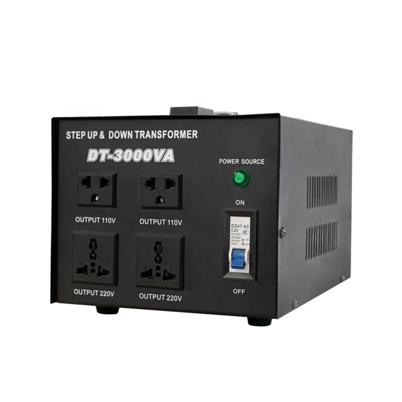 DT-3KVA Step up/down transformer/voltage converter 110v/120v/220v/240v CE approved used in 220v or 110v countries