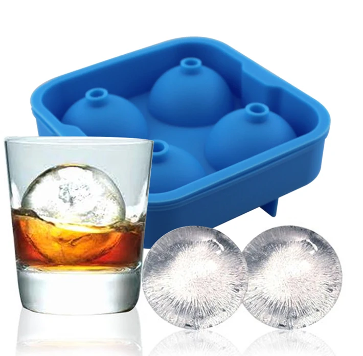 100% food grade bpa free silicone ice balls safe ecofriendly non-stick easy release ice ball maker mold