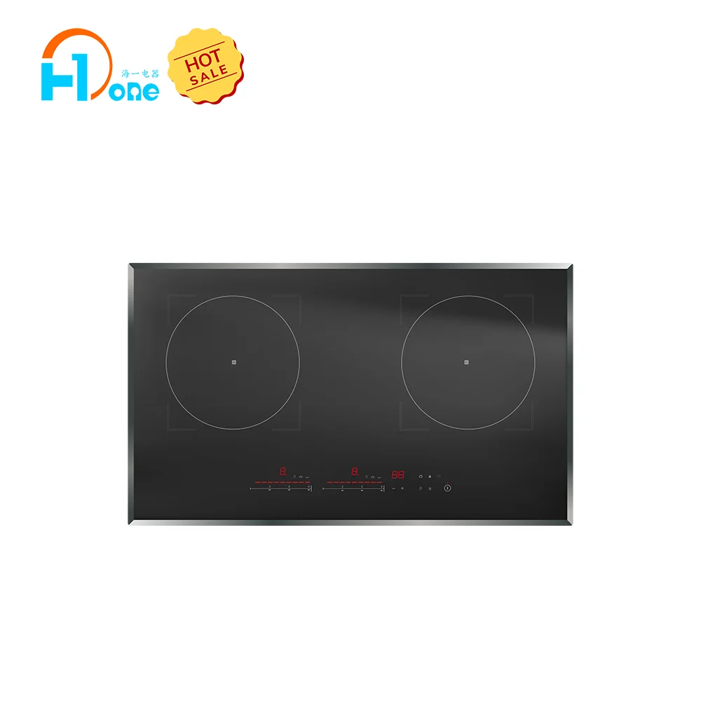 Ultra-thin Sterling 3700W Twin Power Induction Hob / Side-by-side Power Sharing 2 Burner Induction Hob