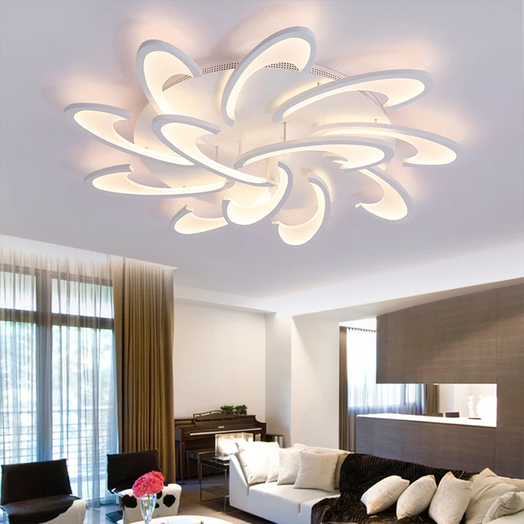 Modern Indoor Lighting Home Decoration Iron Acrylic Ceiling Lamp 30w 60w 120w 150w Luxury Led Ceiling Light
