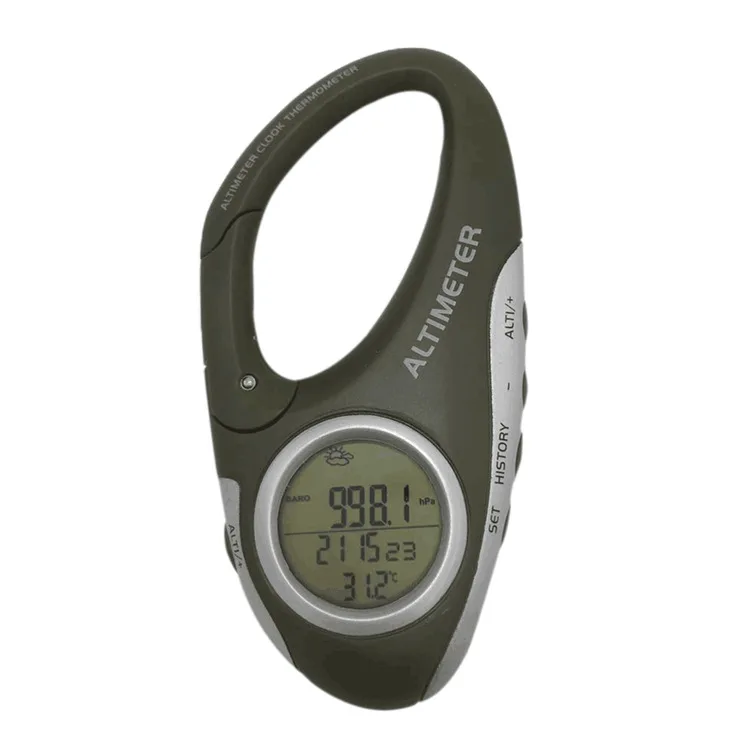 Mountaineering buckle handheld electronic altimeter barometer altimeter thermometer outdoor fishing barometer