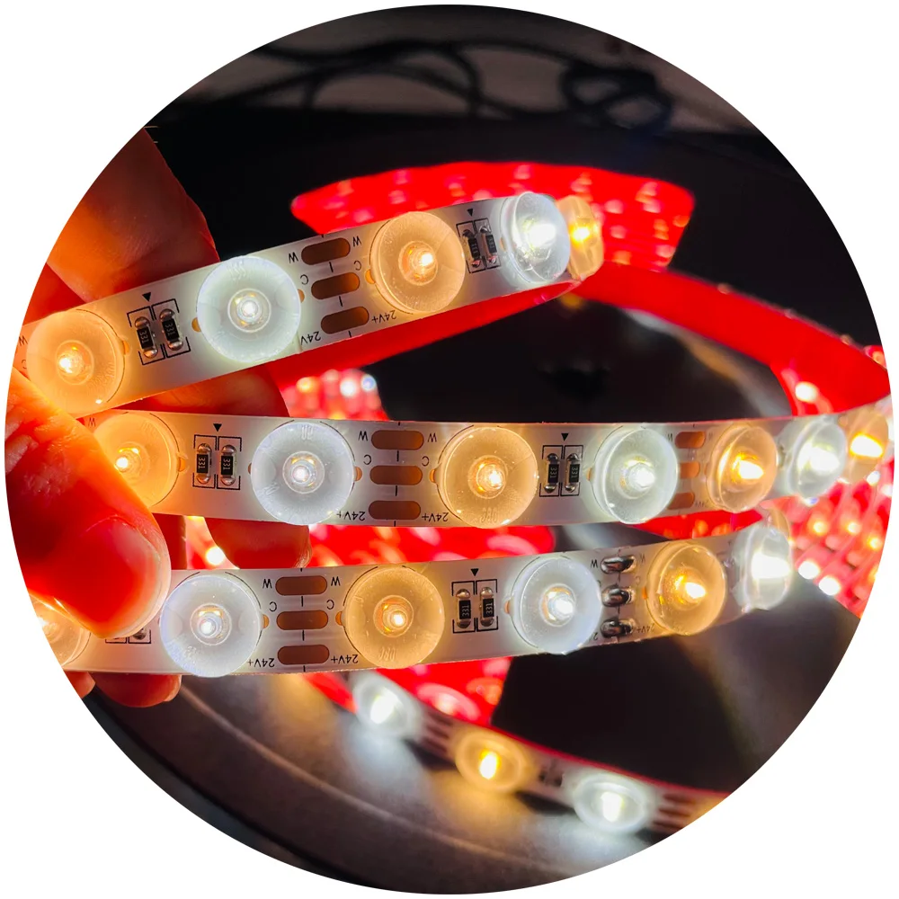 24V flexible led strip light with Lens 48leds/m 20W/m 2700-6500k CCT  LED diffuse reflection light strips for light box
