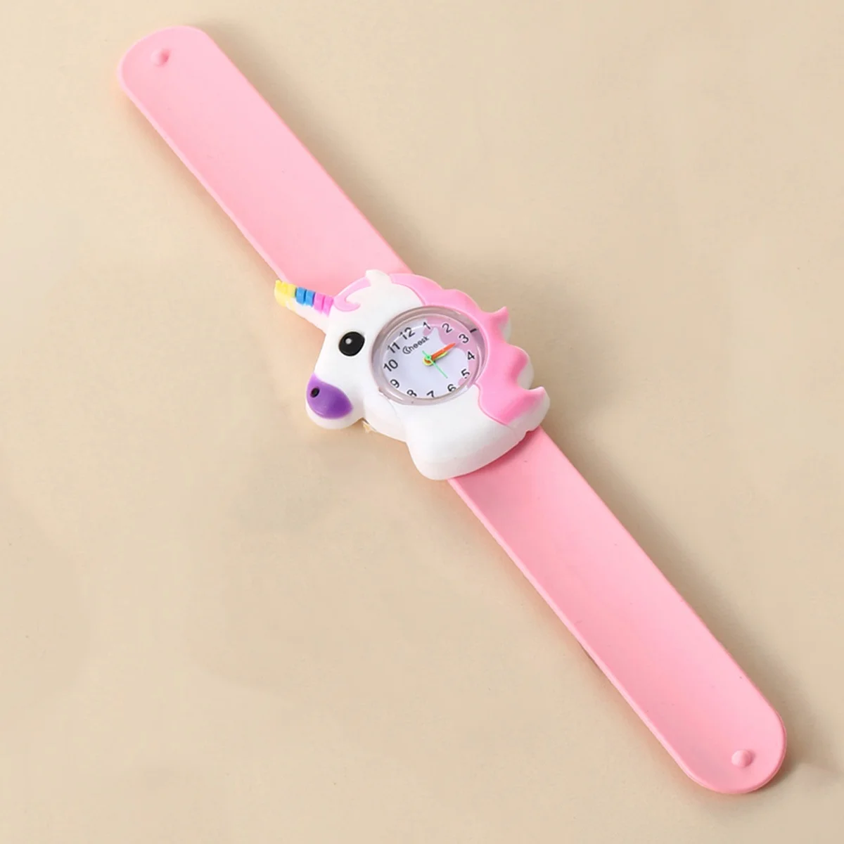 High Quality Unique 6 Piece Gift Set Kid Watch Cute Cartoon Unicorn Slap Band Children Watch Sets Montre Enfant