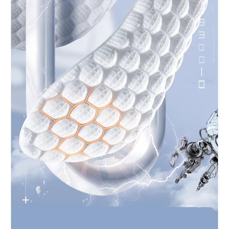 Pu Elastic Orthopedic Anti Skid Massager 4d Super Soft Running Shock Orthopaedic Breathable Insole For Casual Shoes