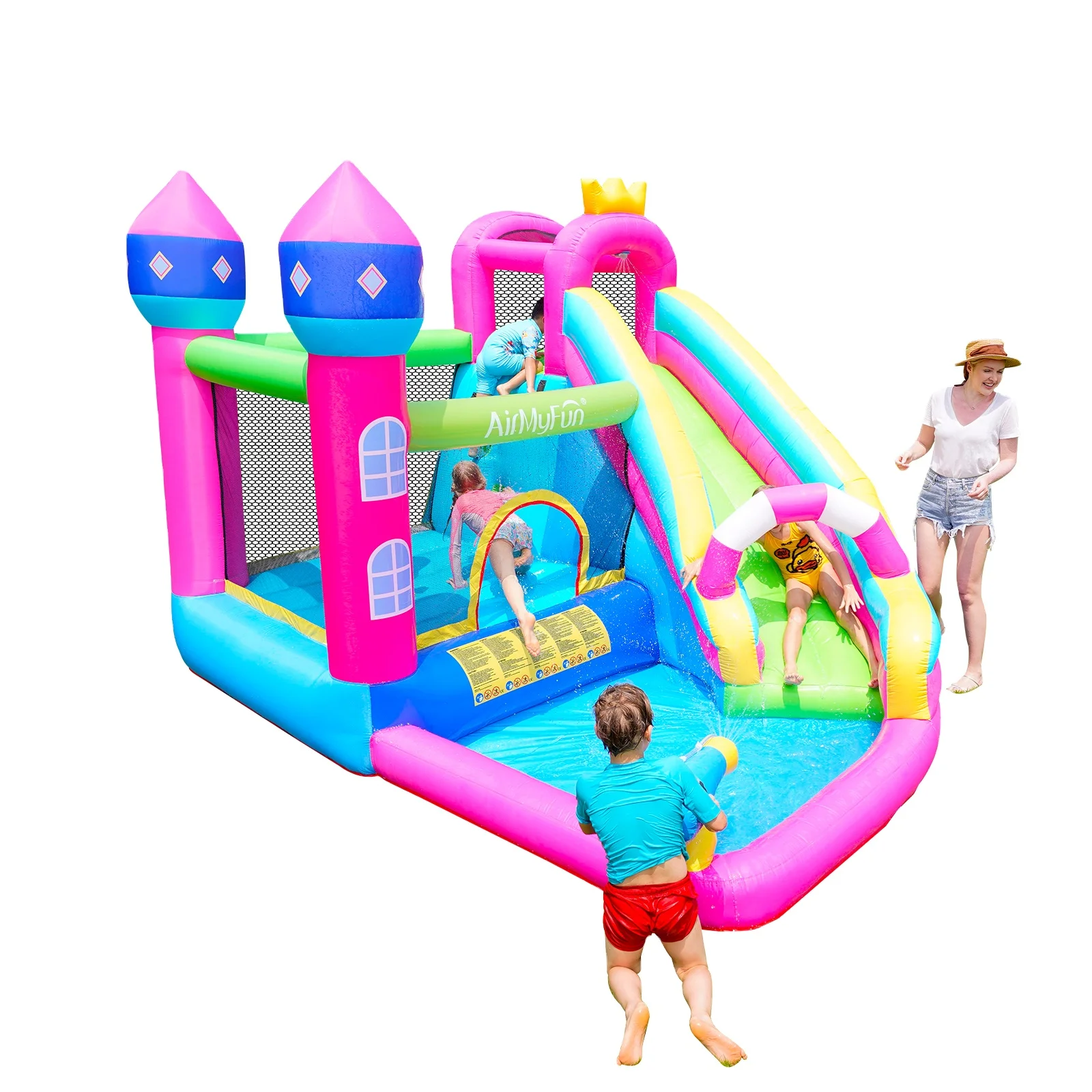 New Style outdoor family party water slide pool bounce house inflatable wedding castle