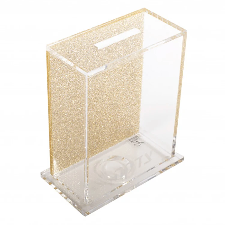 Jewish Charity Box clear acrylic tzedakah box