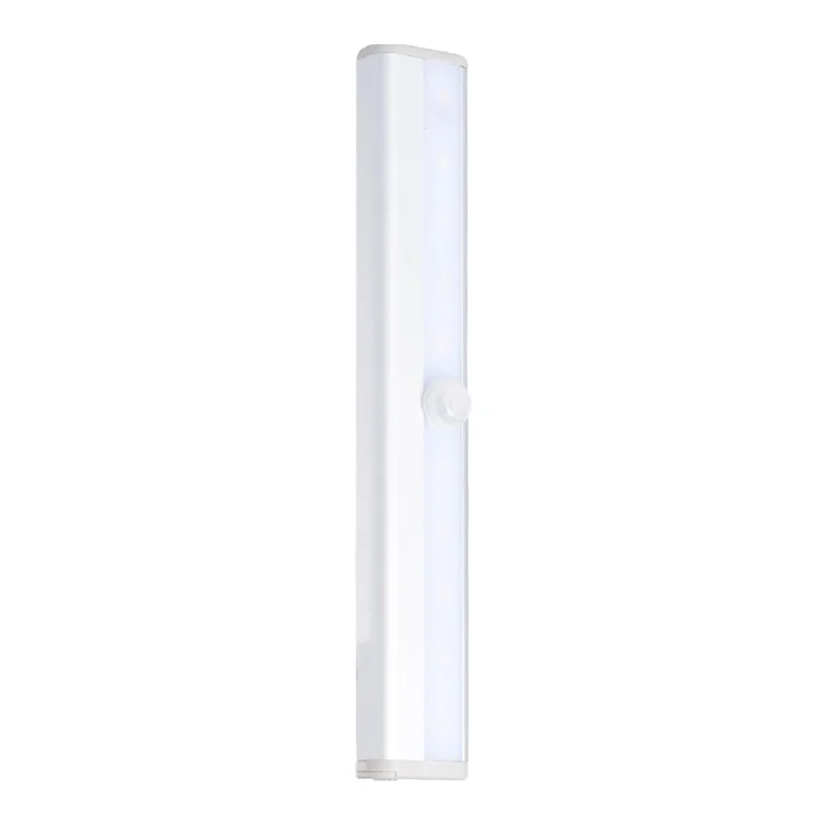 Usb rechargeable wireless kitchen led strip light 4000k 10led under wardrobe cabinet light with infrared sensor