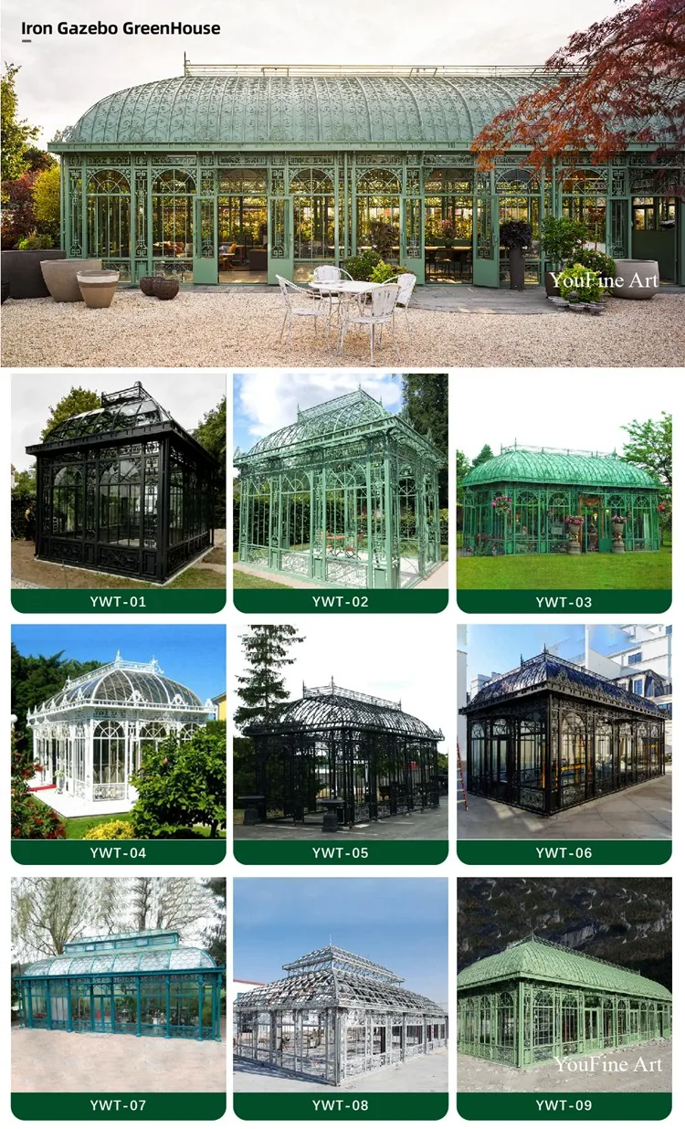 youfine iron gazebo greenhouse