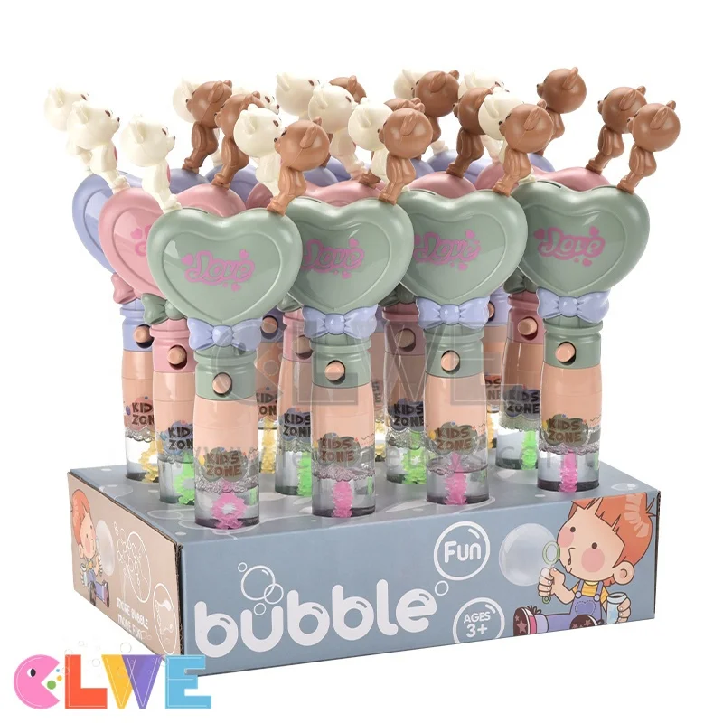 Летняя Горячая Распродажа хорошее качество ABS пузырьки игрушки медведи целующиеся игрушки Детская пузырьковая палочка