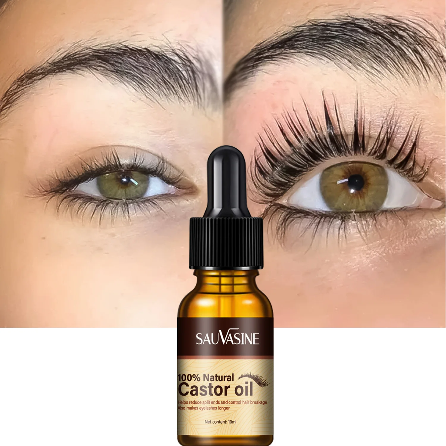 Private Label Wholesale Eyelash Growth Treatments Lash Serum Natural Curl Natural Thick Castor Oil Eyelash Growth Serum