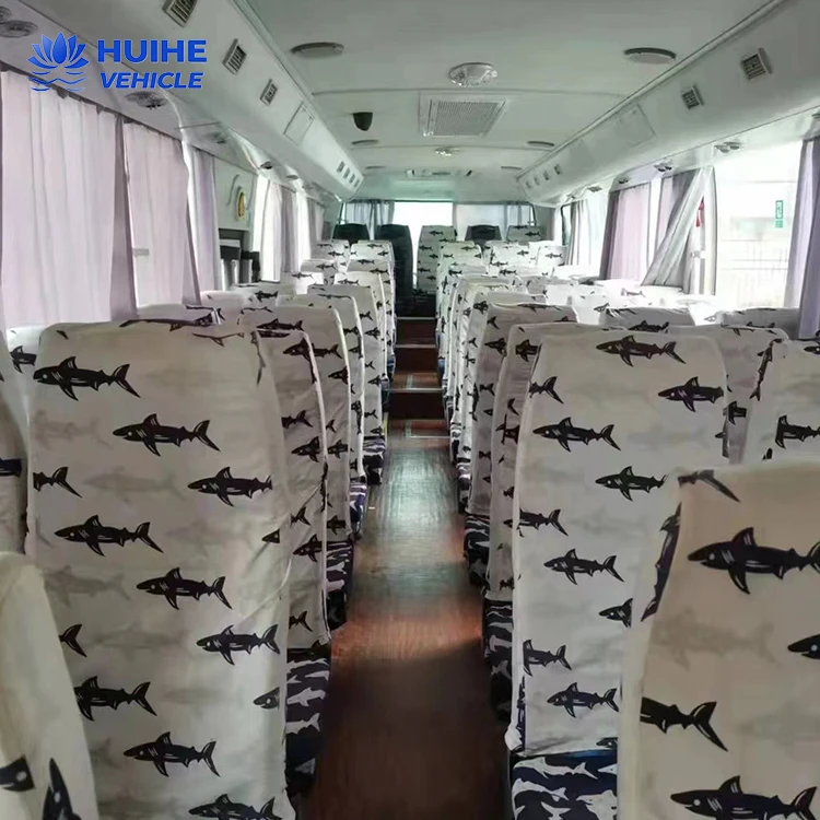 Refurbished Used Coach Bus Steering with Air Conditioner For Long Distance Transportation