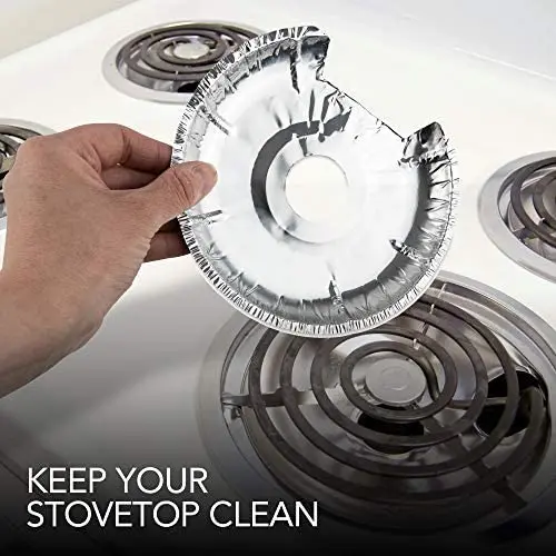 LFGB approved high temperature resistant non-stick disposable Aluminum Foil Gas Tin Stove Top Burner Cover Mat