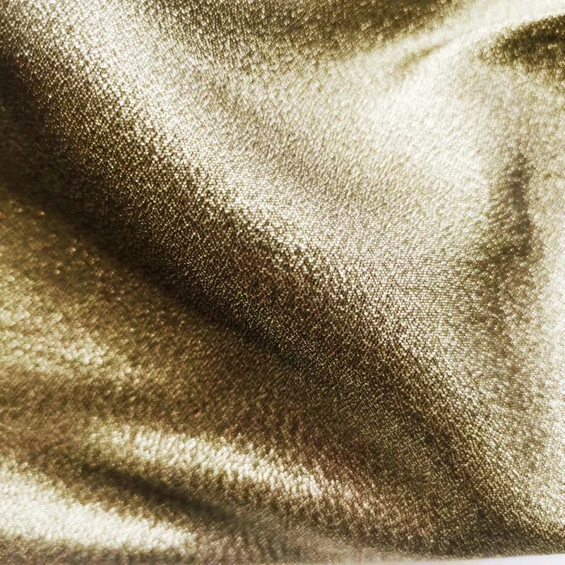 In stock polyester and polyamide fibre blend moss crepe fabric shiny crepe organza fabric for dressing up clothes