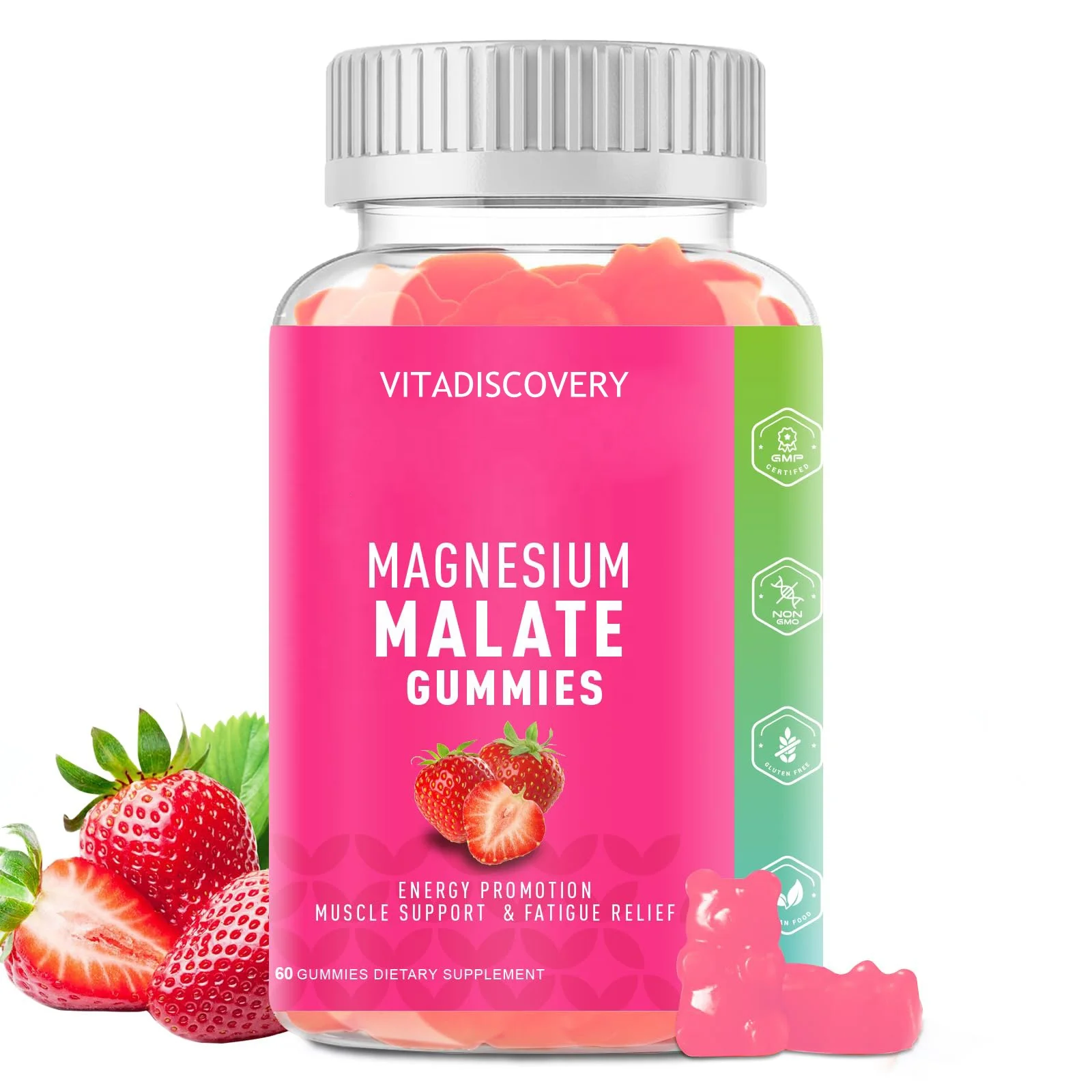 Private Your Label Magnesium Malate Gummy Sleep Muscle & Heart Relaxation Magnesium Citrate/Magnesium Glycinate