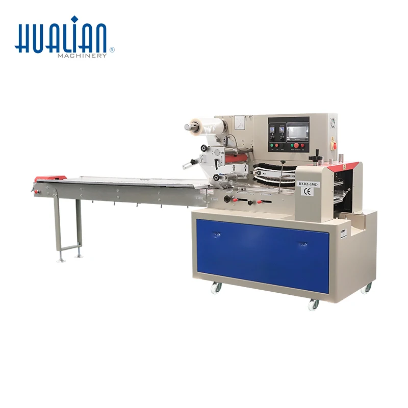 DXDZ-250E Hualian Empacadora Horizontal Napkin Face Mask Small Biscuit Flow Pack Maquina Packing Machine