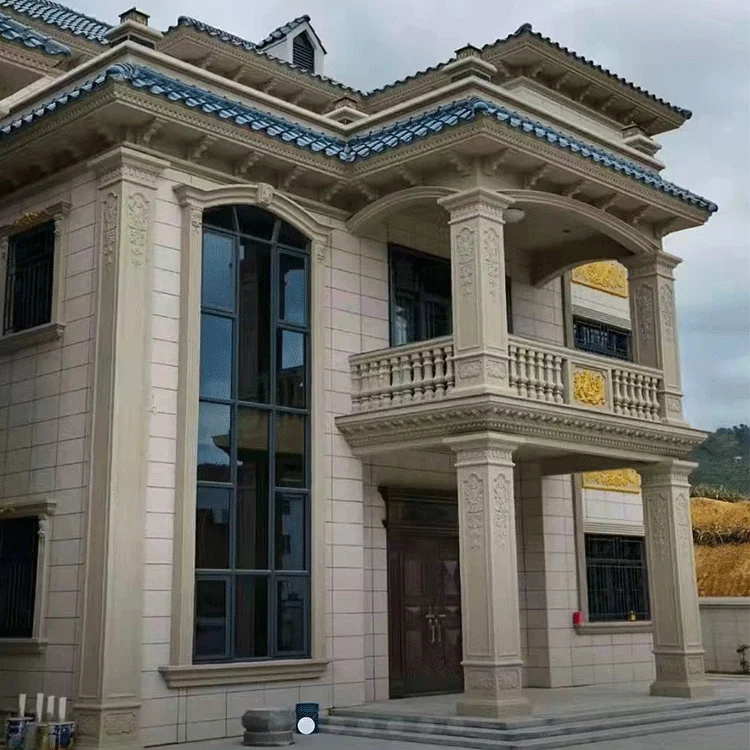 External Polyurethane Mouldings Decor Small Pilaster Roman Lighted Pillars