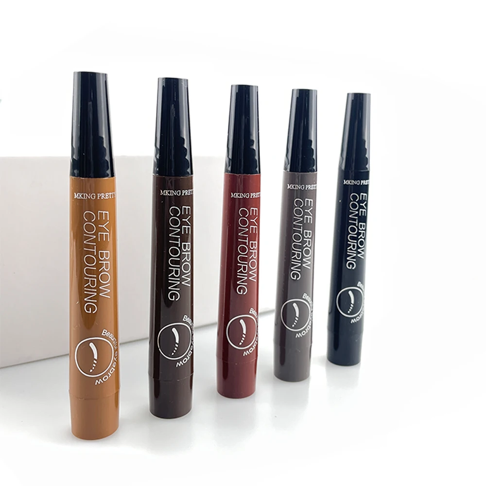 Waterproof Fork Eyebrow Tattoo Pen Eyebrow Pencil Liquid Makeup Eyebrow Color