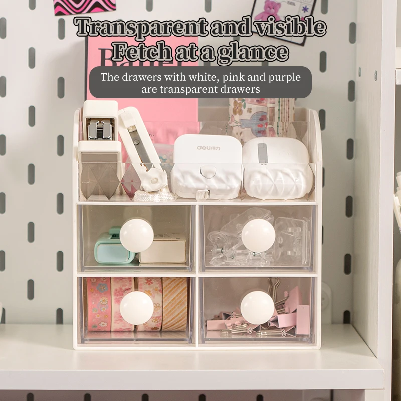 Shunxing Wholesale Modern PP Office Desk Mini Drawer Organizer Home Dormitory Stationary Makeup Storage Organizer Box Plastic