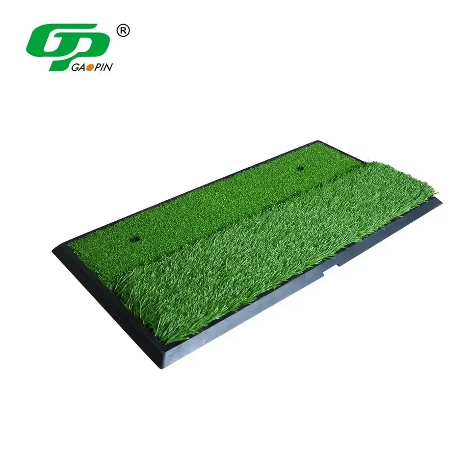 Popular Dual Turf Golf Practice Mat Swing Mat  Hitting Chipping Mat with Rubber Tee Indoor & Outdoor Practice Golf