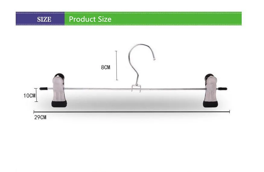 Premium Household Clothes Hanger Metal Galvanized Clothes Trousers Hanger with Clips