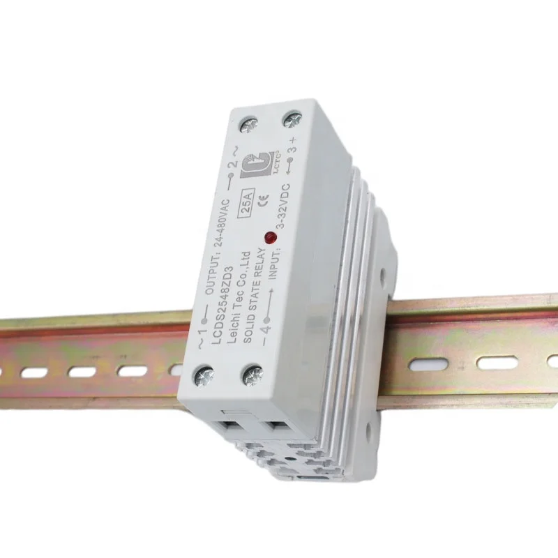 DC 3-32VDC To AC 24-480VAC  40A Slim SSR Solid State Relay With Heat Sink Industrial Relay DIN Rail Mount