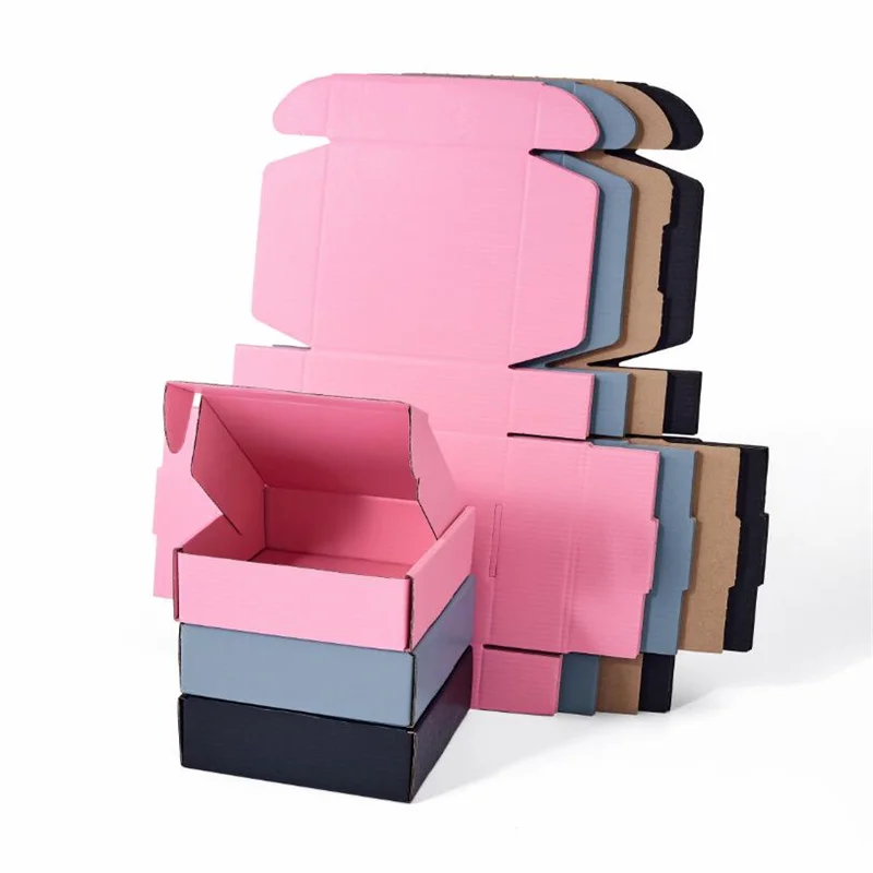 Custom Logo Printed Plain Corrugated Shipping Boxes Cardboard Skincare Mailer Clothing Packing Box For Dress