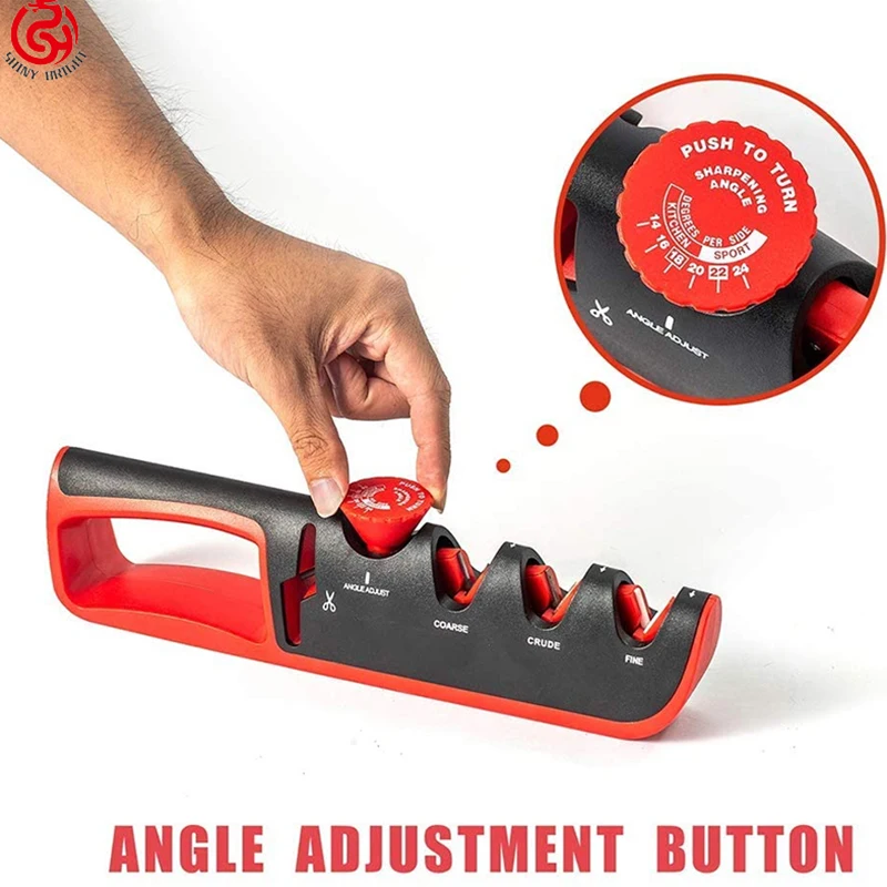 4 in 1 Multifunction mini knives sharpening tools 4 stage scissors diamond knife scissor sharpener