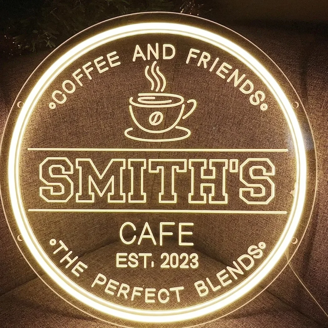Custom LED Neon Restaurant Building Indoor Outdoor Acrylic Colorful Neon Light Sign