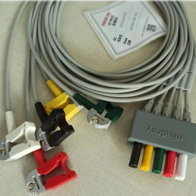 Mindray EL6504A ECG свинцовый кабель с 5 выводами для взрослых удлиненный типа IEC 0010-30-42730