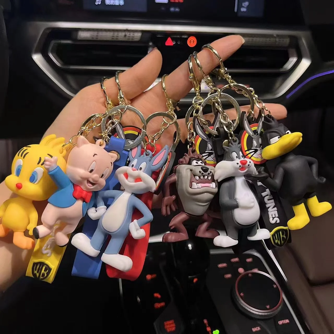 Accessories wholesale pvc rubber 3d cute kawaii anime keychain cartoon keychains pendant tweety bird keychain