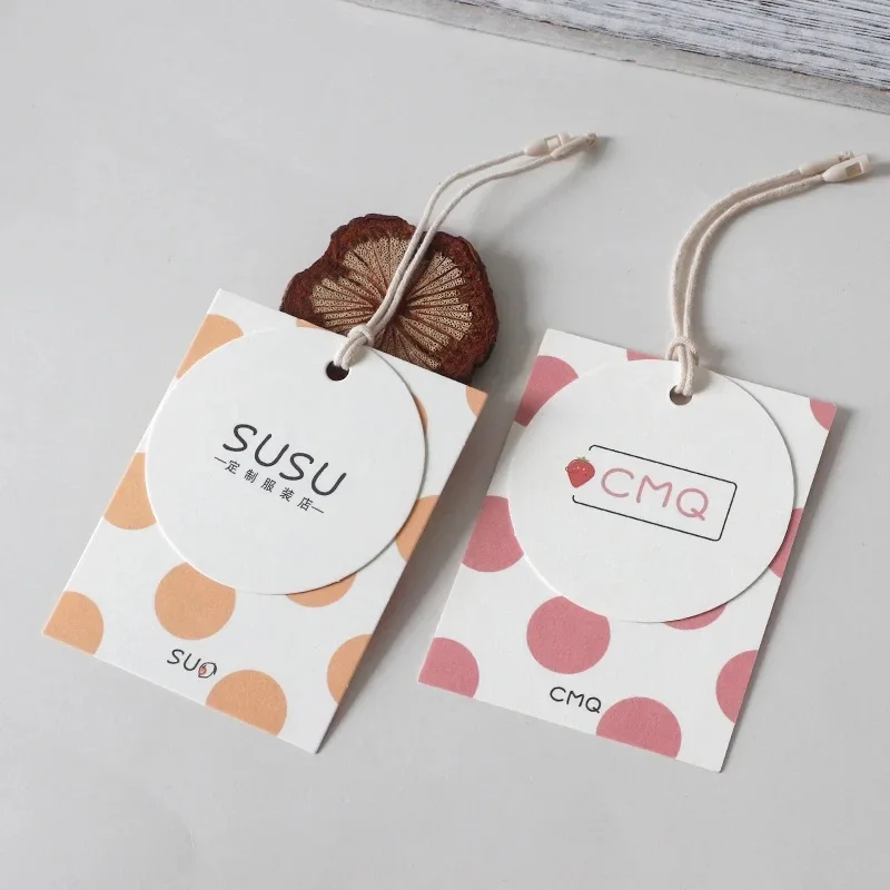 Экологически чистые толстые крафт-бумажные печатные фирменные бирки для одежды этикетки для одежды