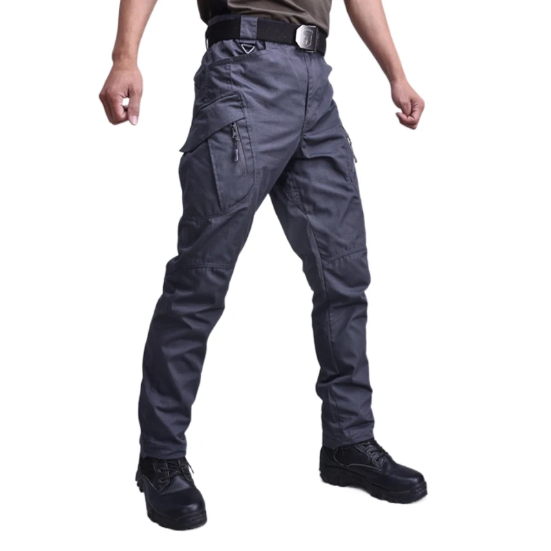 Casual outdoor tactical pants plaid fabric IX9 urban special service trousers outdoor class IX7 multi-pocket overalls men