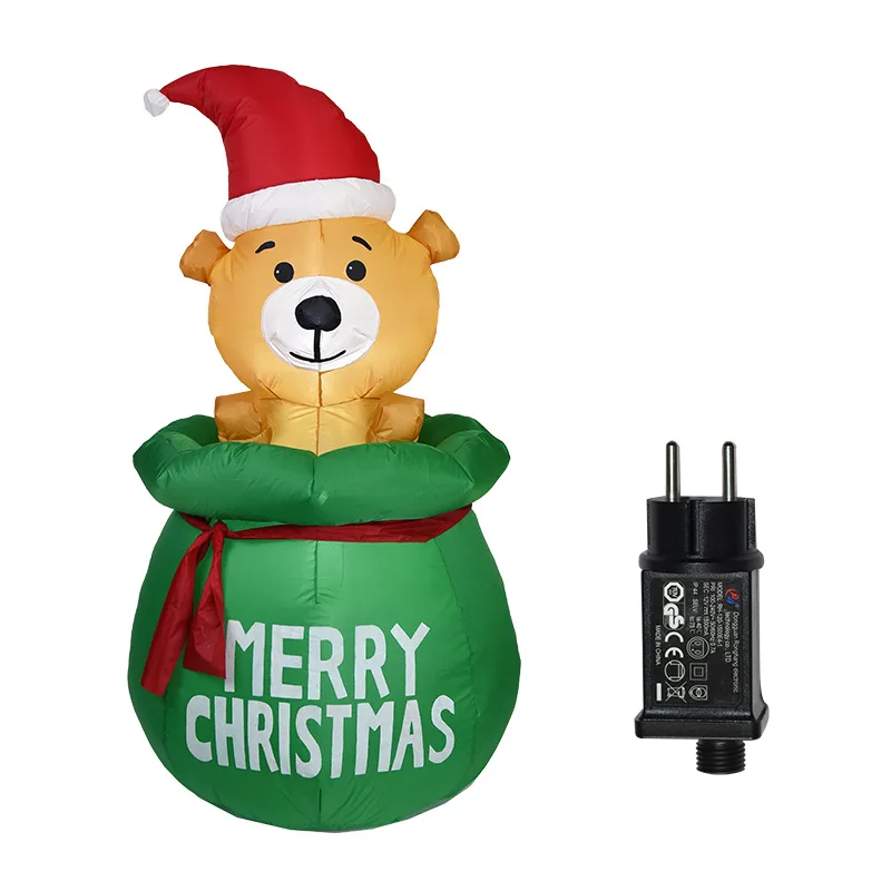 LED Lighted Yard Lawn Inflatable UP Outdoor Funny Christmas Gummy Bear Inflatable