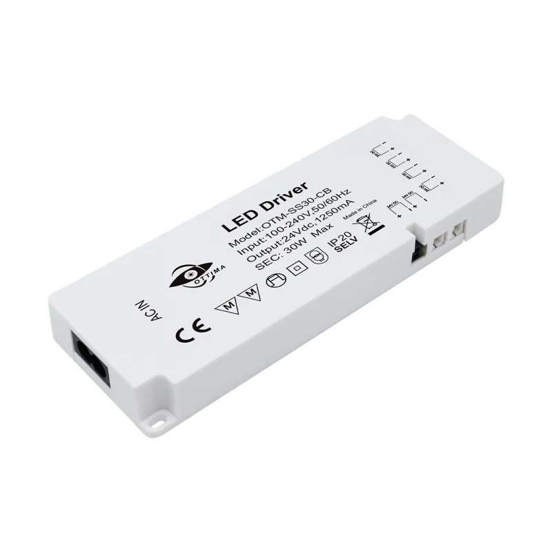 UL FCC 100-240Vac  10 ways output with terminal 18W 20W 24W 30W 40W 45W 50W 60W   12V 24V acdc cabinet led driver power supply