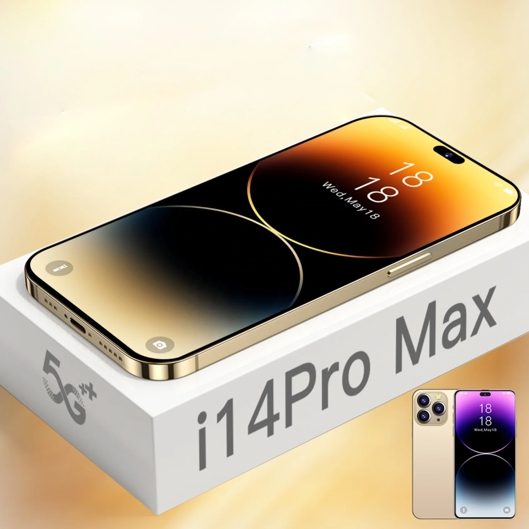 New cheap original i 14 Pro Max Global 5G Smart cell phone Android Dual Sim 6.7 inch screen GPS Unlock Mobile phones