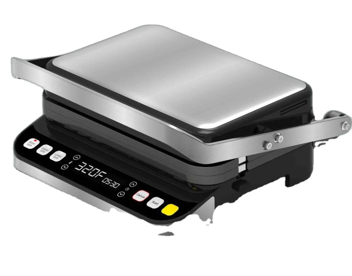 1600W 4 Slices 180 Degree Open Stainless Steel Cover Electric Sandwich Press Grill Contact Grill Panini Maker