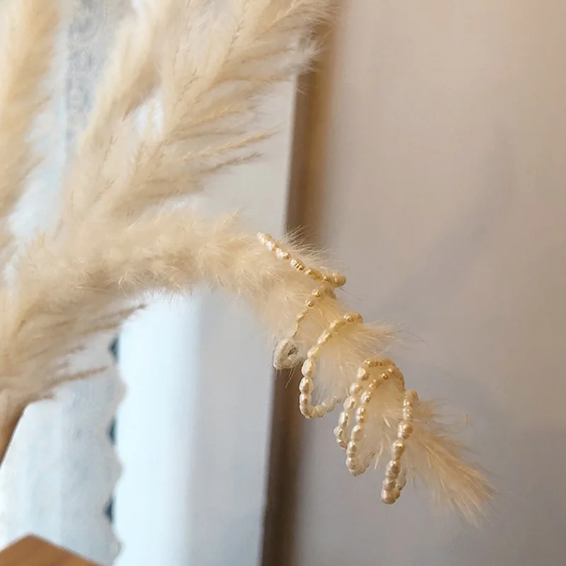 R0109 natural freshwater pearl rings adjustable rice pearl elastic ring women